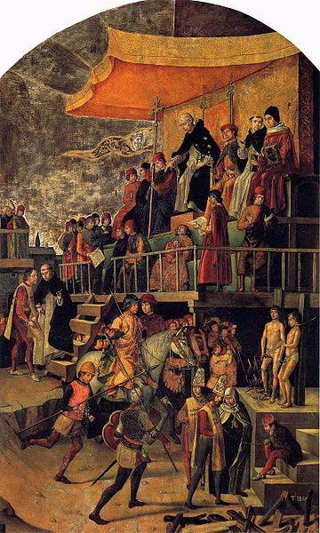 Pedro Berruguete Burning of the Heretics China oil painting art